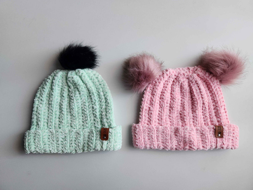 4 Years-Adult Small Beanie with Poms